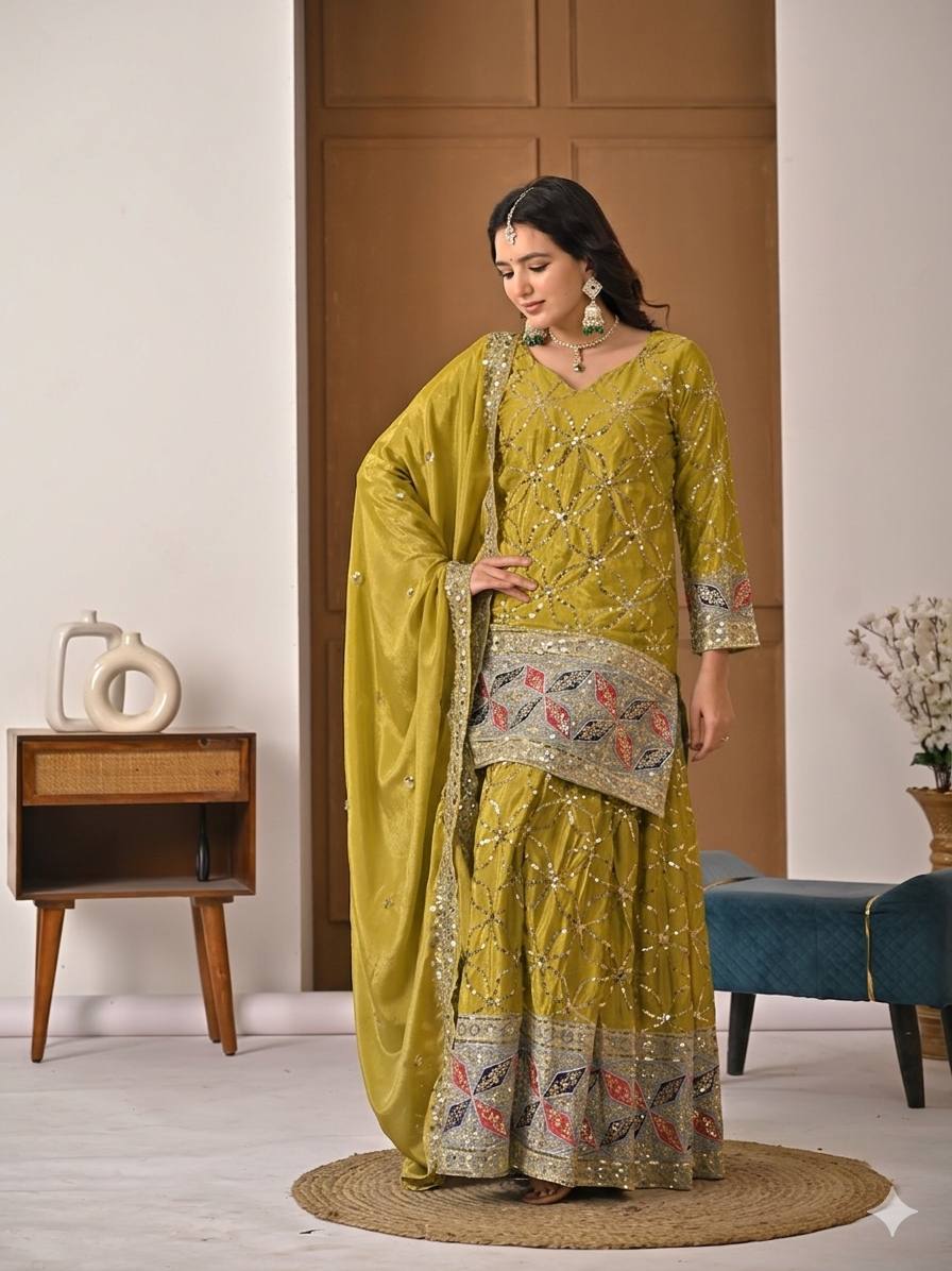 Radiant Cerulean Geometric Silk Couture