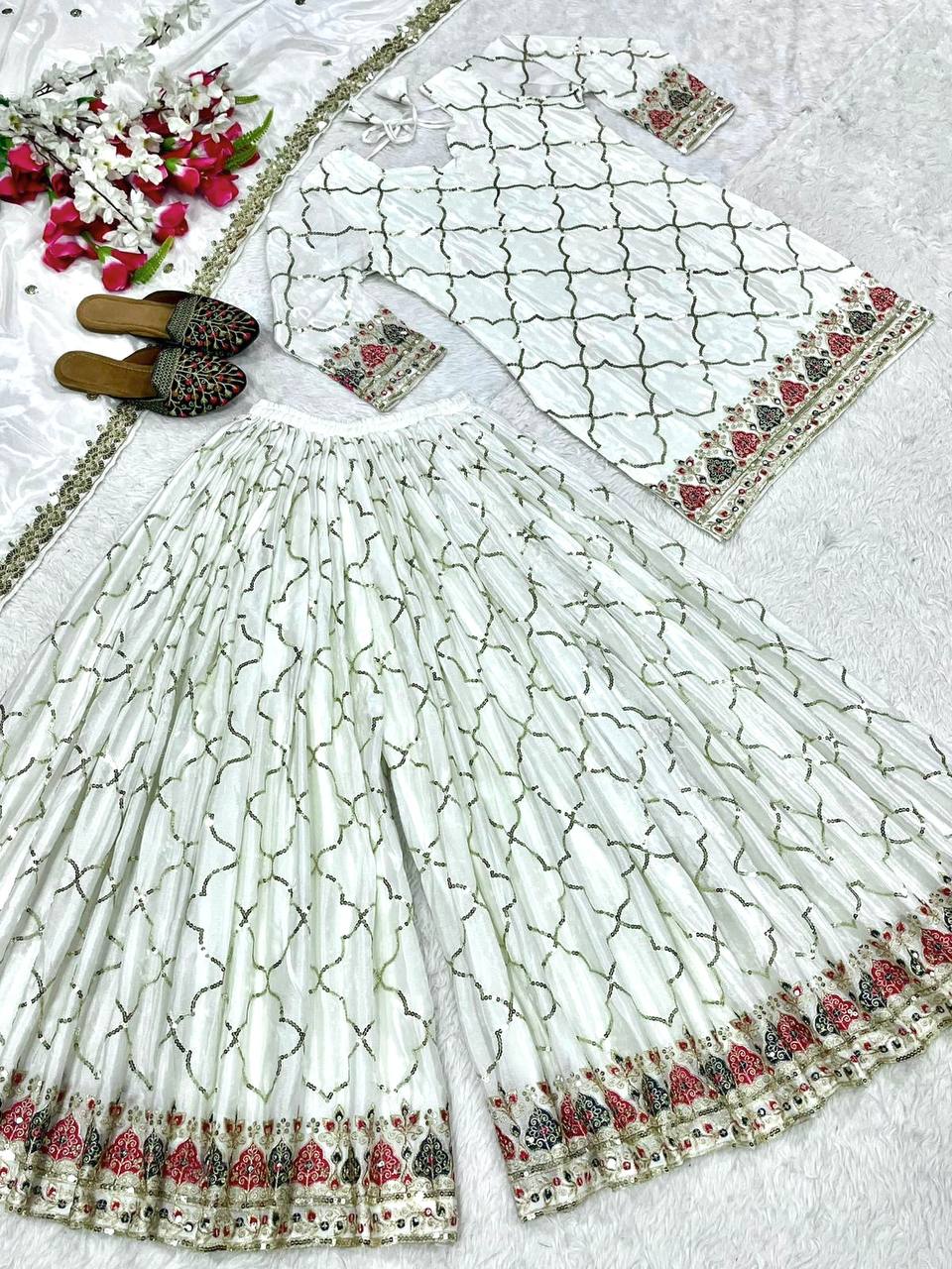Modern Luxury: Ethereal Olive Lattice Gala Set