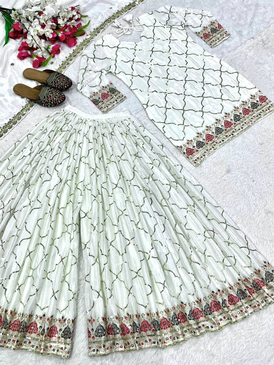 Modern Luxury: Ethereal Olive Lattice Gala Set