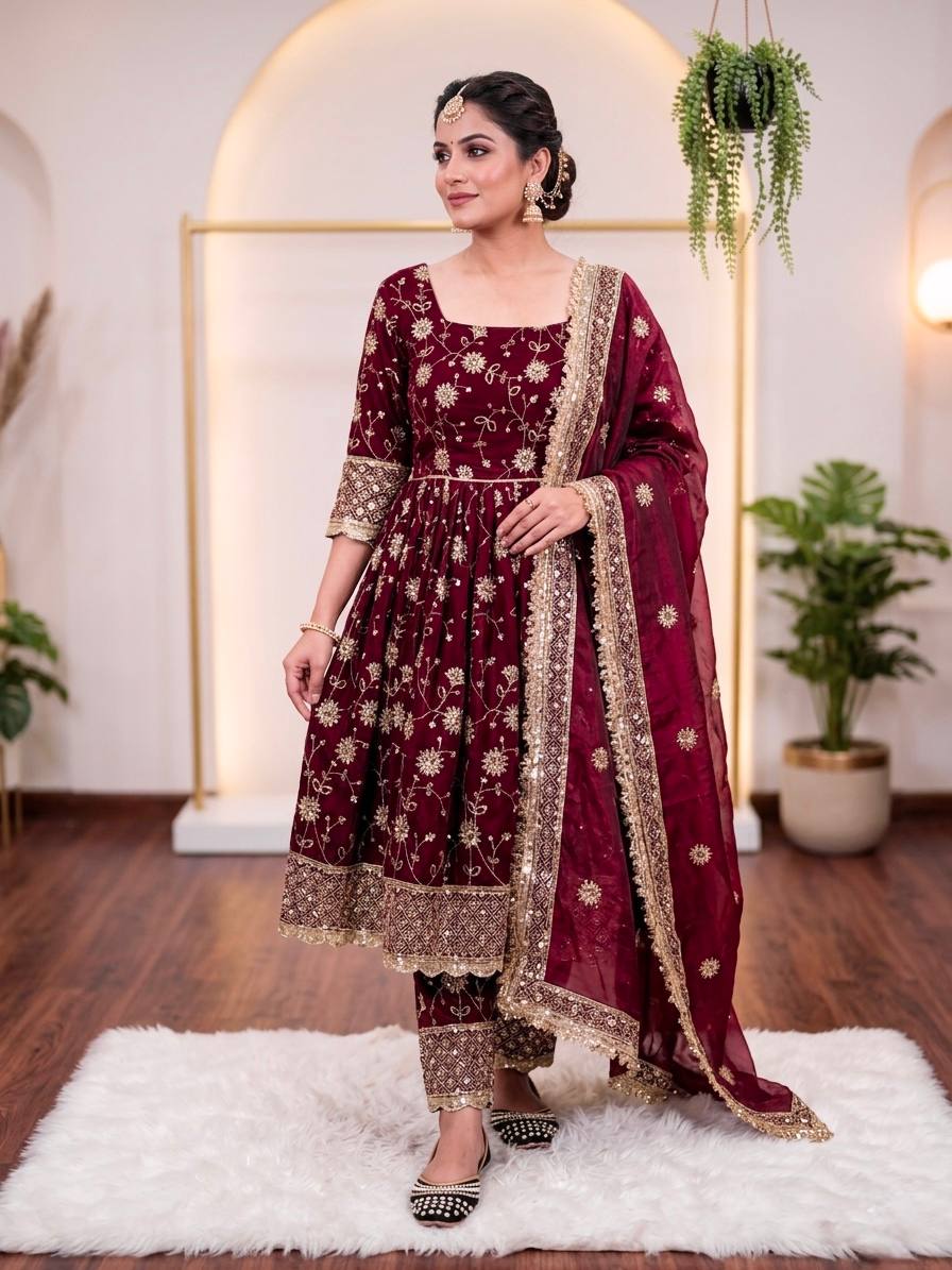 Regal Marigold Silk Heritage Gala Suit