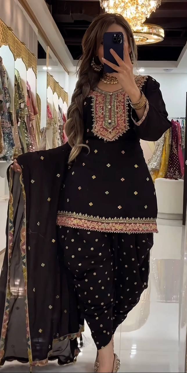 Ethereal Ivory Gilded Dhoti Set