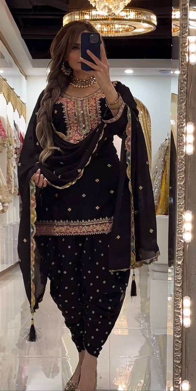 Ethereal Ivory Gilded Dhoti Set